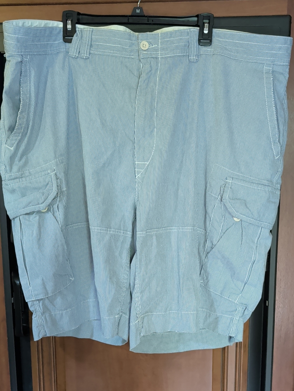 Polo by Ralph Lauren Light Blue Striped Cargo Shorts